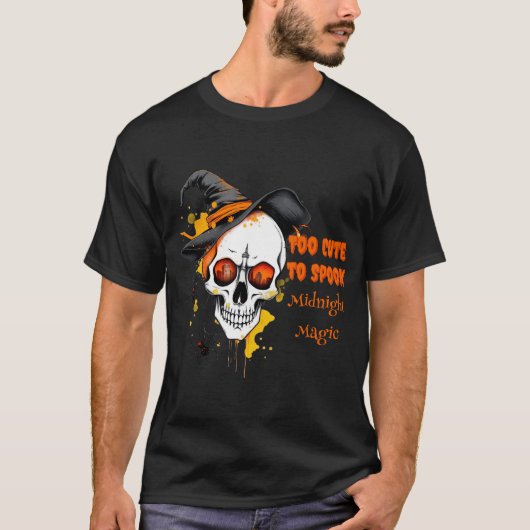 Halloween schedel ontwerp t-shirt (Voorkant)
