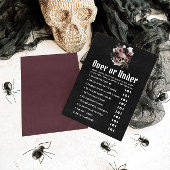 Halloween Schedel Over of Under Bruiloftsspel Kaart