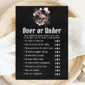 Halloween Schedel Over of Under Bruiloftsspel Kaart