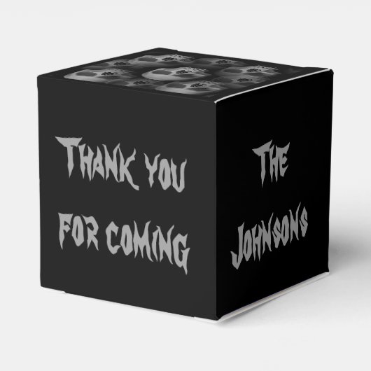 Halloween schedel partij gunsten bedankdoosjes (Achterkant)