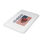 Halloween Schedel Patriottische Vintage Verschrikk Badmat (Gekanteld)