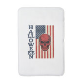Halloween Schedel Patriottische Vintage Verschrikk Badmat (Voorkant Verticaal)