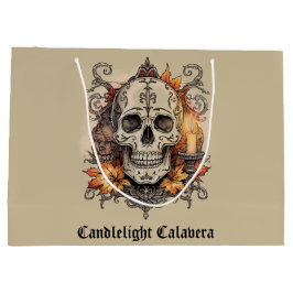 Halloween,Schedel Patroon, Kaarslicht Calavera, Groot Cadeauzakje