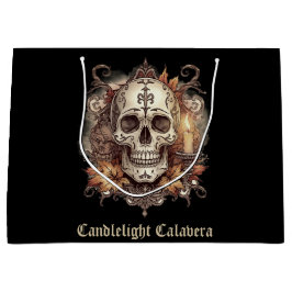 Halloween,Schedel Patroon, Kaarslicht Calavera, Groot Cadeauzakje