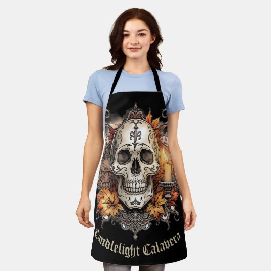 Halloween,Schedel Patroon, Kaarslicht Calavera, Schort (Gedragen)