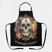 Halloween,Schedel Patroon, Kaarslicht Calavera, Schort (Voorkant)