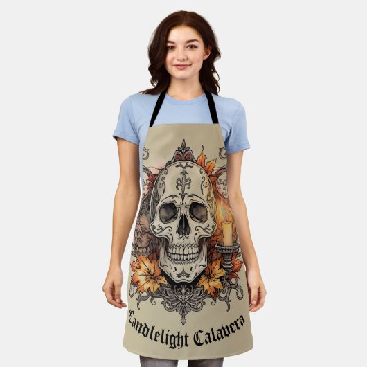 Halloween,Schedel Patroon, Kaarslicht Calavera, Schort (Gedragen)
