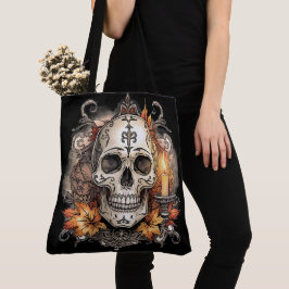 Halloween,Schedel Patroon, Kaarslicht Calavera Tote Bag