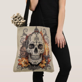 Halloween,Schedel Patroon, Kaarslicht Calavera Tote Bag