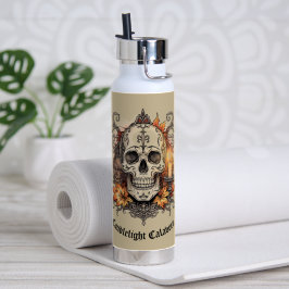 Halloween,Schedel Patroon, Kaarslicht Calavera,  Waterfles