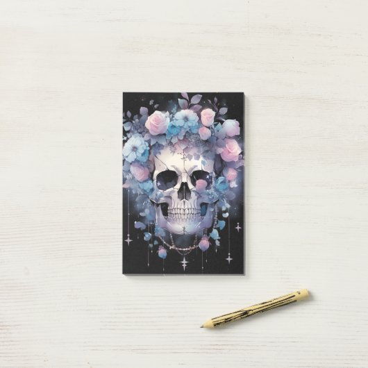 Halloween Schedel Post-it® Notes (Op bureau)