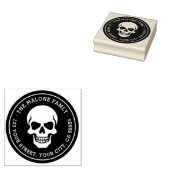 Halloween schedel retouradres rubberstempel (Gestempeld)