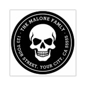 Halloween schedel retouradres rubberstempel (Afrduk)