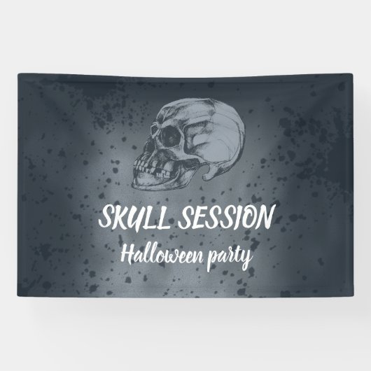 Halloween Schedel Sessie Spandoek (Horizontaal)