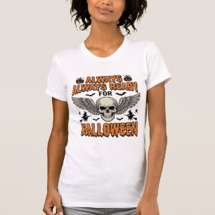 Halloween Schedel Shirt Vintage Gravure Griezels S