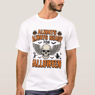 Halloween Schedel Shirt Vintage Gravure Spooky Spr