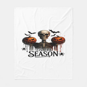 Halloween Schedel Skelet Fleece Deken