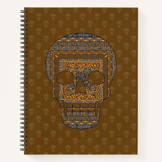 Halloween Schedel Spiraal Notebook Notitieboek (Voorkant)