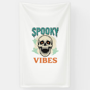 Halloween Schedel Spookstemming Vintage Horror_1 Spandoek