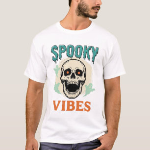 Halloween Schedel Spookstemming Vintage Horror_1 T-shirt