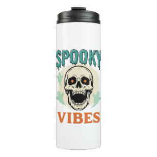 Halloween Schedel Spookstemming Vintage Horror_1 Thermosbeker