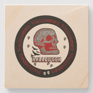 Halloween Schedel Stenen Onderzetter