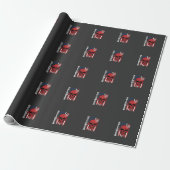 Halloween Schedel Vlag Vector Ontwerp_1 Cadeaupapier (Uitgerold)