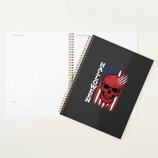 Halloween Schedel Vlag Vector Ontwerp_1 Planner (Display)