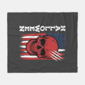 Halloween Schedel Vlag Vectorontwerp_1 Fleece Deken (Voorkant (Horizontaal))