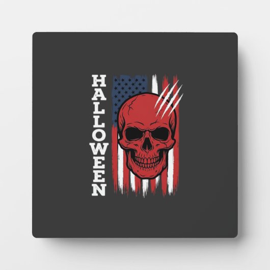 Halloween Schedel Vlag Vectorontwerp_1 Fotoplaat (Voorkant)