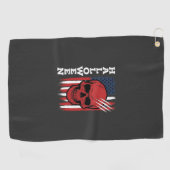 Halloween Schedel Vlag Vectorontwerp_1 Golfhanddoek (Horizontaal)