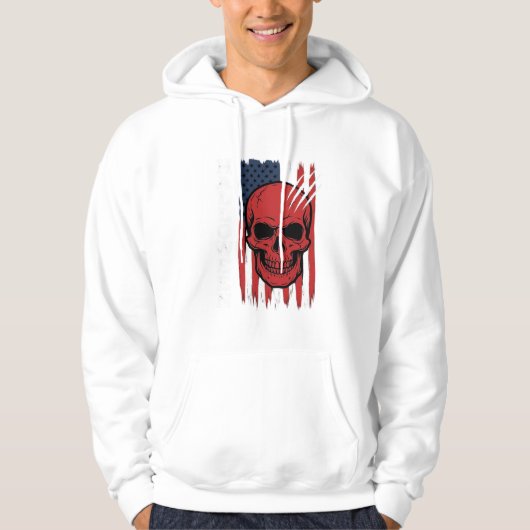 Halloween Schedel Vlag Vectorontwerp_1 Hoodie (Voorkant)