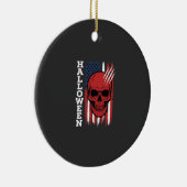 Halloween Schedel Vlag Vectorontwerp_1 Keramisch Ornament (Rechts)