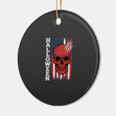 Halloween Schedel Vlag Vectorontwerp_1 Keramisch Ornament (Links)