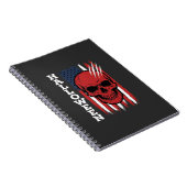 Halloween Schedel Vlag Vectorontwerp_1 Notitieboek (Rechterzijde)