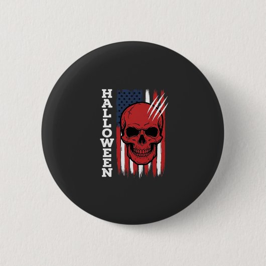 Halloween Schedel Vlag Vectorontwerp_1 Ronde Button 5,7 Cm (Voorkant)