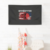 Halloween Schedel Vlag Vectorontwerp_1 Spandoek (Insitu)