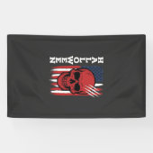 Halloween Schedel Vlag Vectorontwerp_1 Spandoek (Horizontaal)