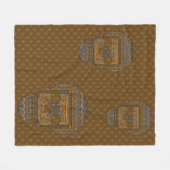 Halloween Schedel Vliesdeken Fleece Deken (Voorkant (Horizontaal))