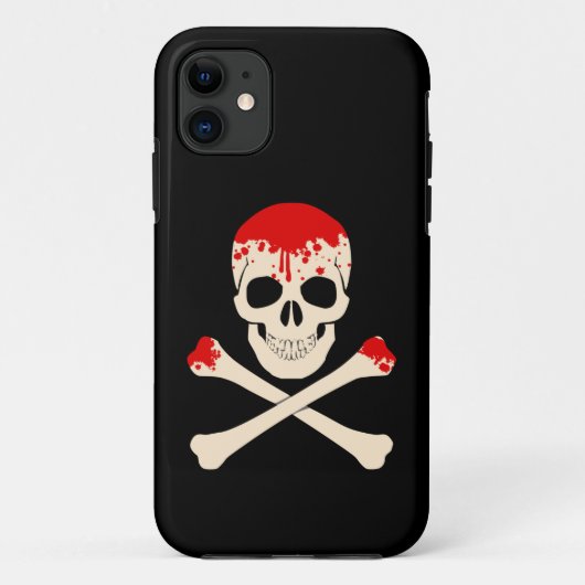 halloween schedelbeenderen bloederig skelet Case-Mate iPhone case (Achterkant)