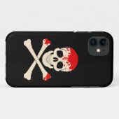 halloween schedelbeenderen bloederig skelet Case-Mate iPhone case (Achterkant (horizontaal))