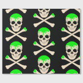 halloween schedelbeenderen slikbeenderstel cadeaupapier (Vlak)