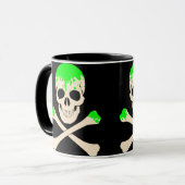 halloween schedelbeenderen slikbeenderstel mok (Voorkant links)