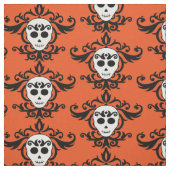 Halloween schedeldamast | Dag van overlijden Stof (Swatch)