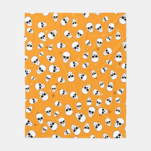 Halloween Schedelpatroon Fleece Deken (Voorkant)