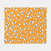 Halloween Schedelpatroon Fleece Deken (Voorkant (Horizontaal))