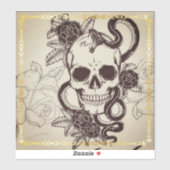 Halloween schedelpatroon sticker. sticker (Vel)