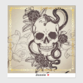 Halloween schedelpatroon sticker. sticker