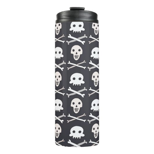 Halloween schedelpatroon thermosbeker (Voorkant)