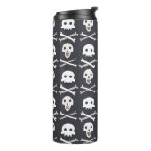 Halloween schedelpatroon thermosbeker (Gedraaid links)
